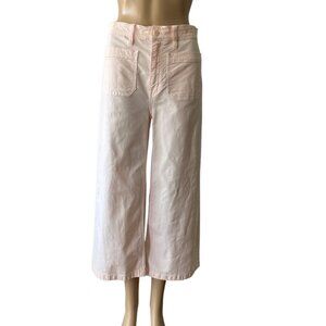 Point Sur Wide Leg Crop Size 27 Pale Pink Jeans
